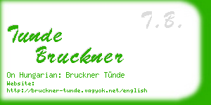 tunde bruckner business card